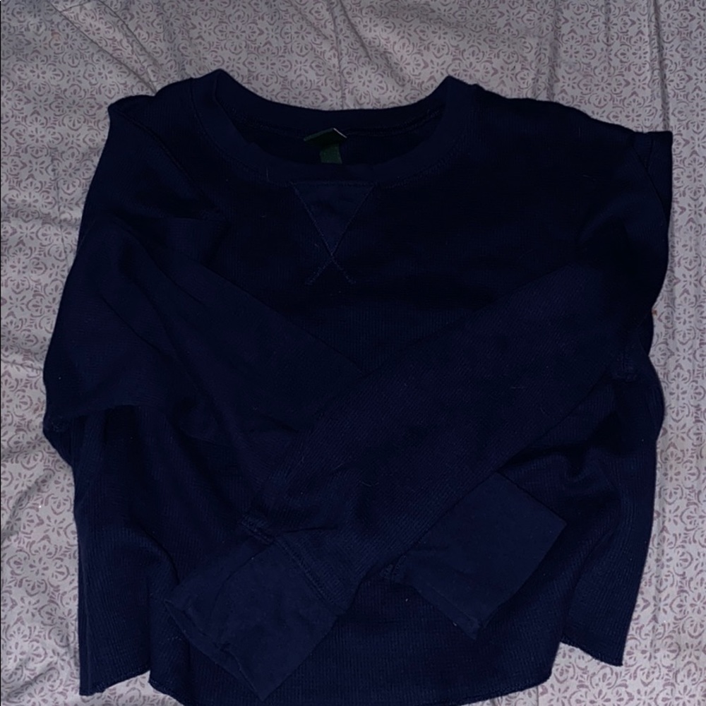 Long-Sleeve Crop Shirt
